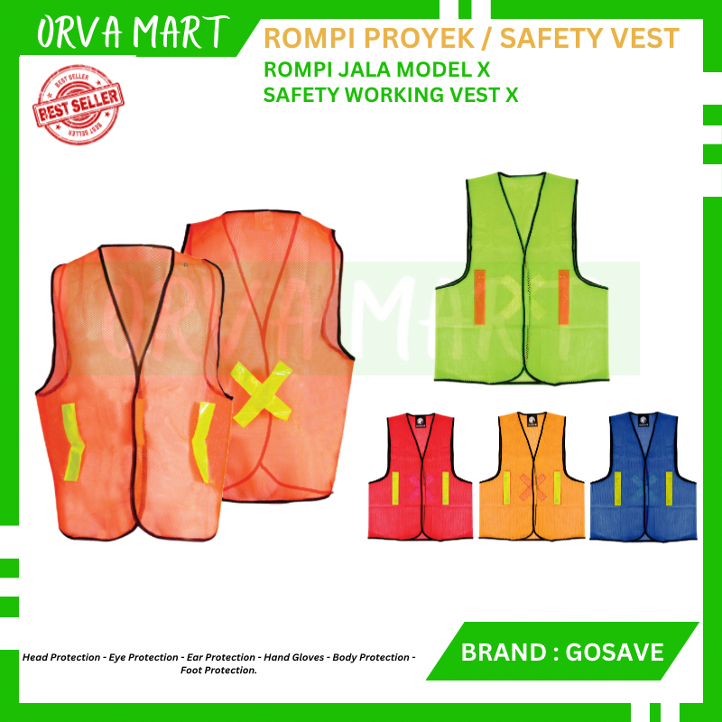 Rompi Safety Jaring Proyek Scoth X Gosave