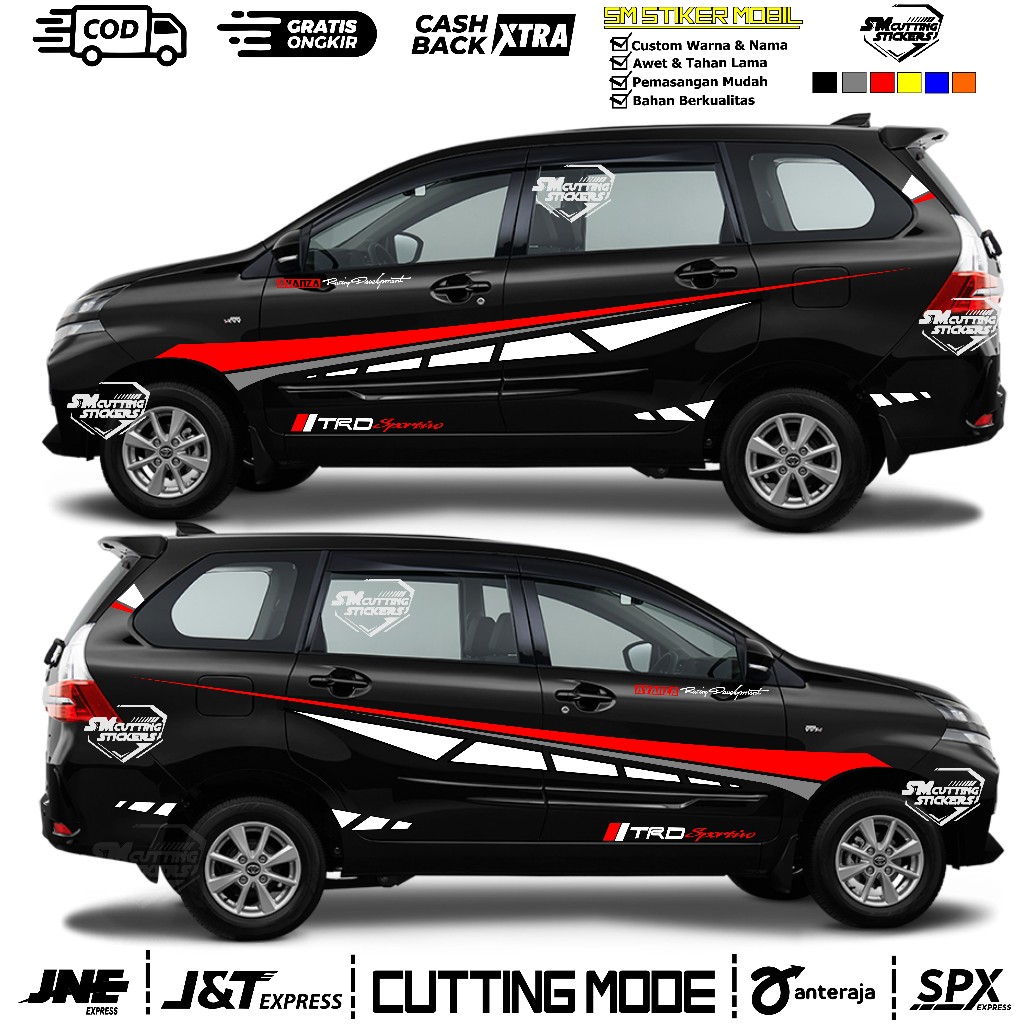 promo stiker sticker mobil toyota avanza calya innova veloz agya vios sienta cutting trd sportivo