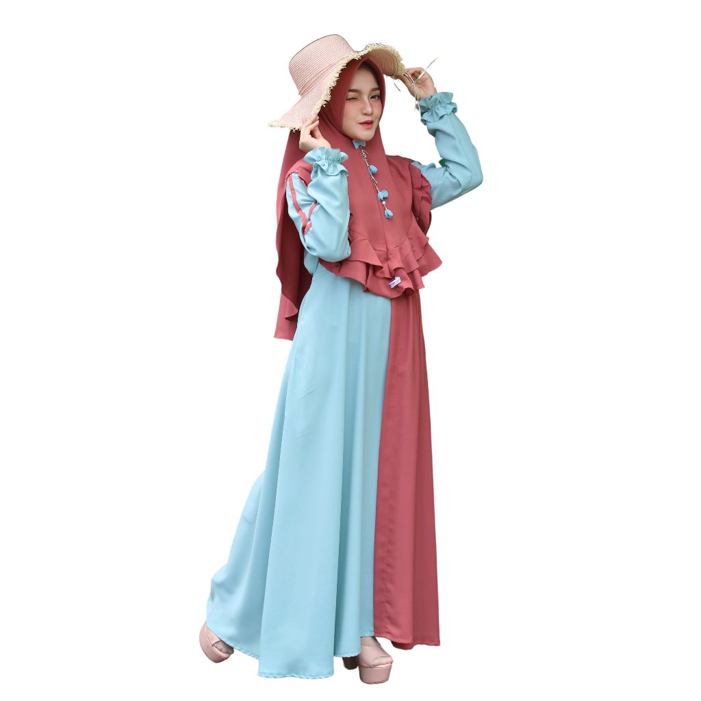 SUKAHIJAB - Gamis Remaja Terbaru Muslimah Daily Wudhu Friendly Busui Aurelliam Outfit Idul Adha