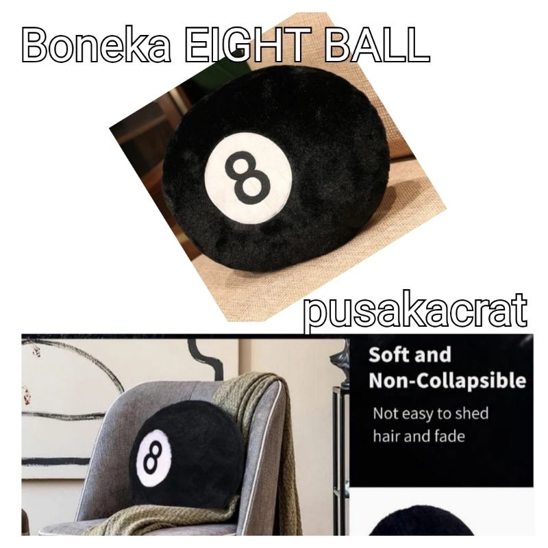 BANTAL BONEKA 8 EIGHT BALL BILLIARD