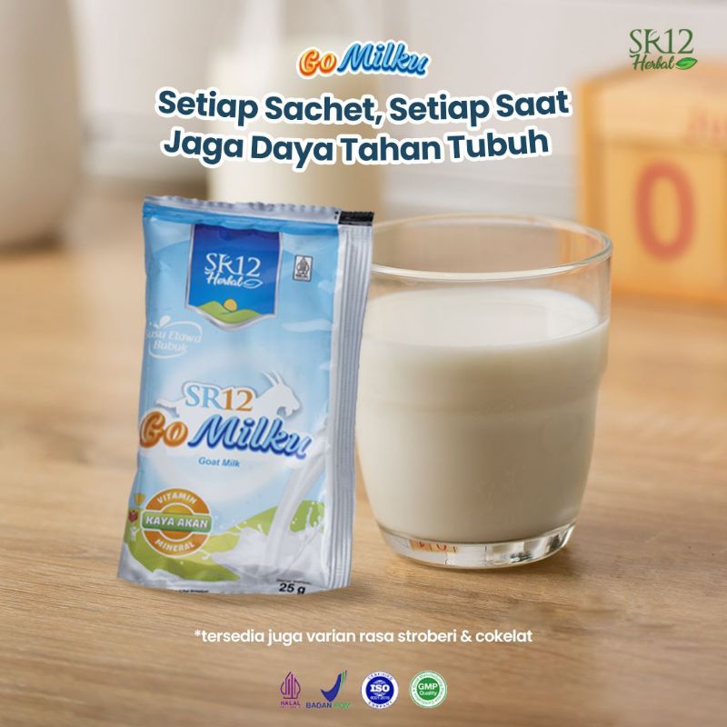 

Susu Kambing Etawa GoMilk Ku SR12 Herbal Kemasan Praktis Sachet (Original, Coklat, Strawberri)