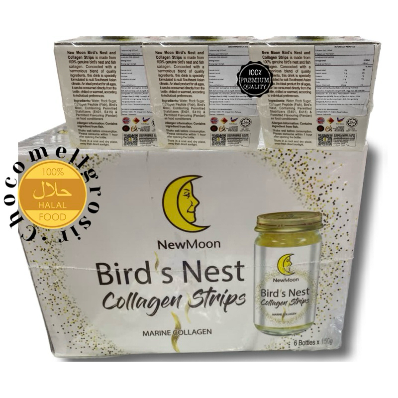 NEW MOON Bird’s Nest with Collagen Strips  (6BOTTLES X 150G)