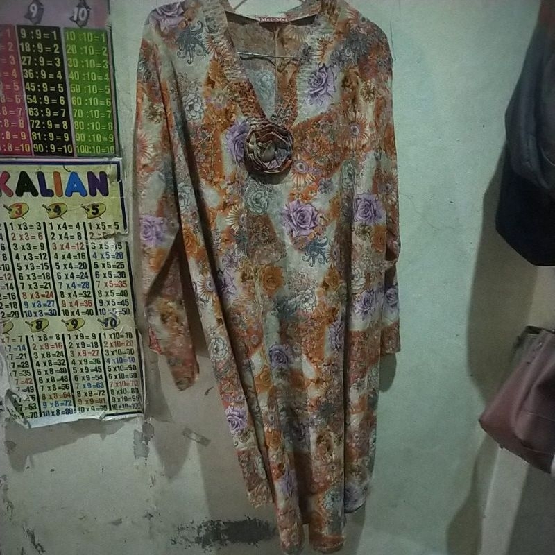 Preloved PL Outer Tunik Bunga Jumbo