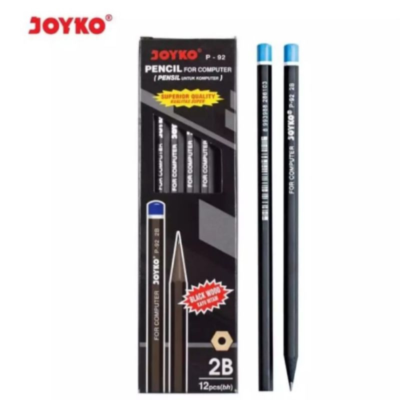 

Joyko P-92 Pensil 2B Isi 12Pcs / Pensil Hitam Joyko 1pak P-92