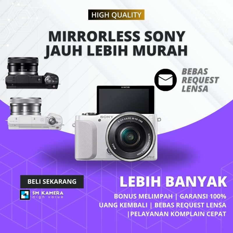 MIRRORLESS SONY NEX 6 NEX 7 NEX 5T NEX 3N NEX 3 NEX 5N NEX F3 NEX C3 HEMAT BANYAK