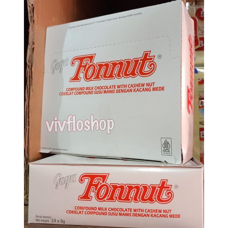 

Fonnut Chocolate (Box isi 24) Fonnut Coklat Kacang Mede