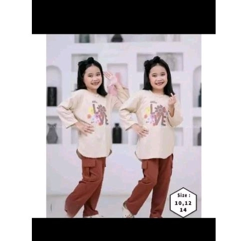 setelan anak ziela/setelan ziela/setelan ziela kids/setelan murah/baju anak perempuan
