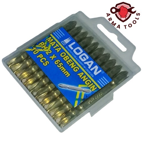 Mata Obeng Angin PH2X65mm Logan / Mata Bor Obeng Sekrup Screw Impact