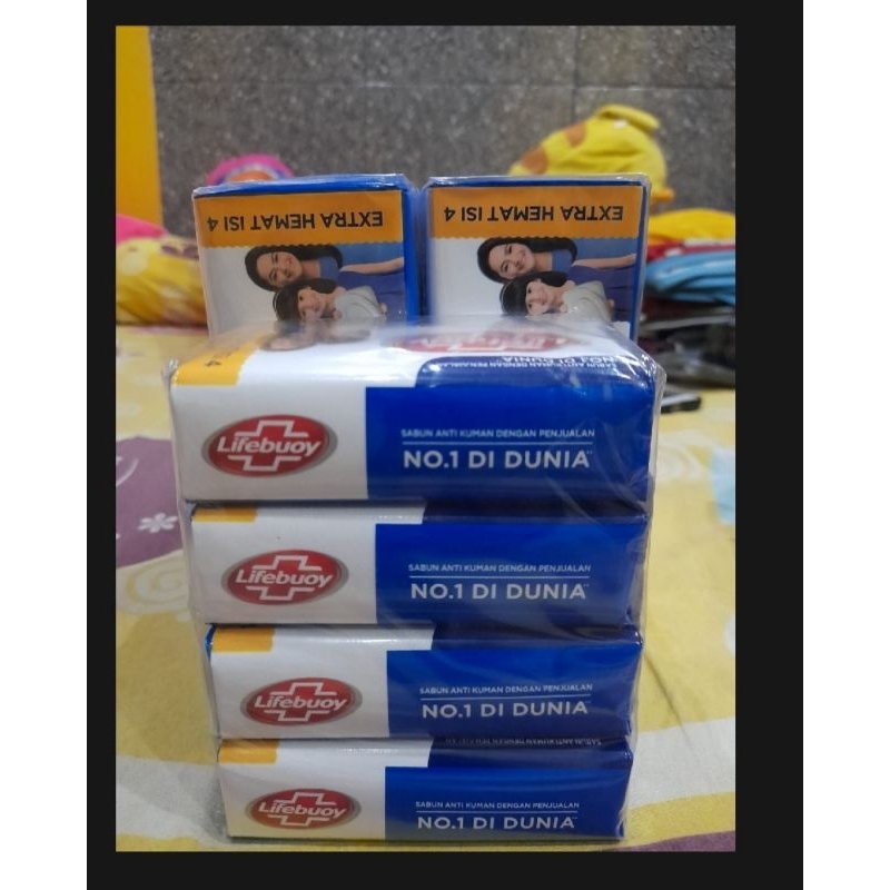Sabun batang lifebuoy 60gr isi 4/Lifebuoy batang 60gr warna biru