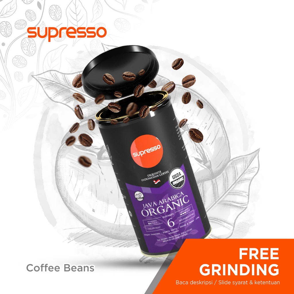 

Supresso Java Arabica Organic Coffee Beans