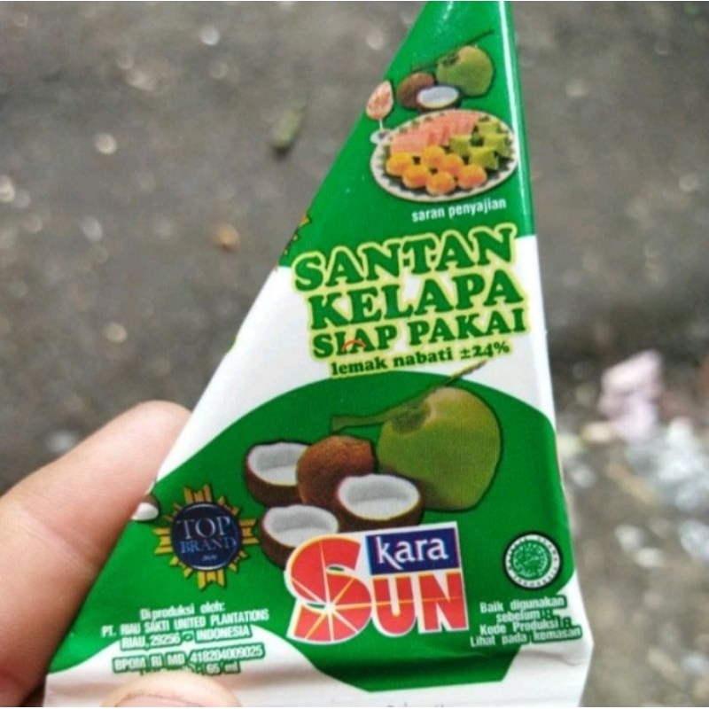 

Santan kara kemasan kara sun perpcs (only sameday/instan)