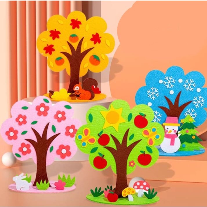 [BS] Mainan Edukasi Anak Tempel Pohon / DIY Mainan Edukasi Anak / Mainan Merakit Pohon Flanel