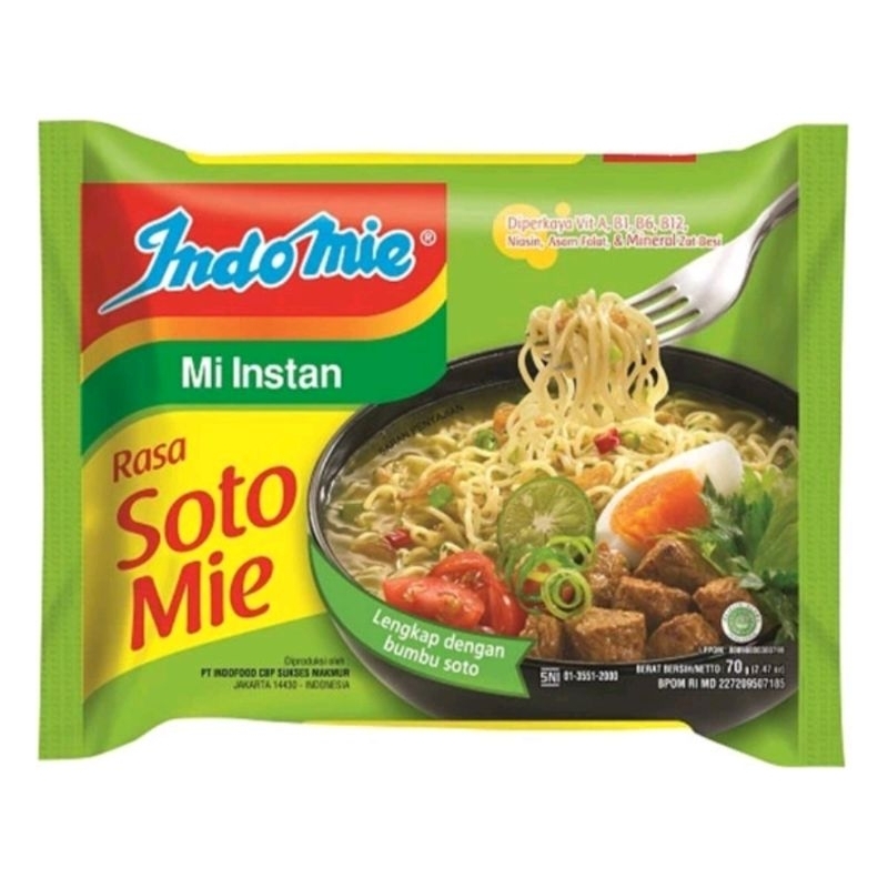 

INDOMIE MIE INSTANT SOTO MIE PCK 70G