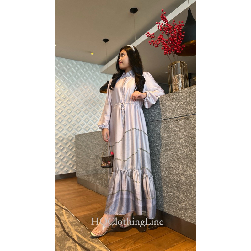 Anandini Dress | Satin Dress | Armani Silk | Dress Hijab