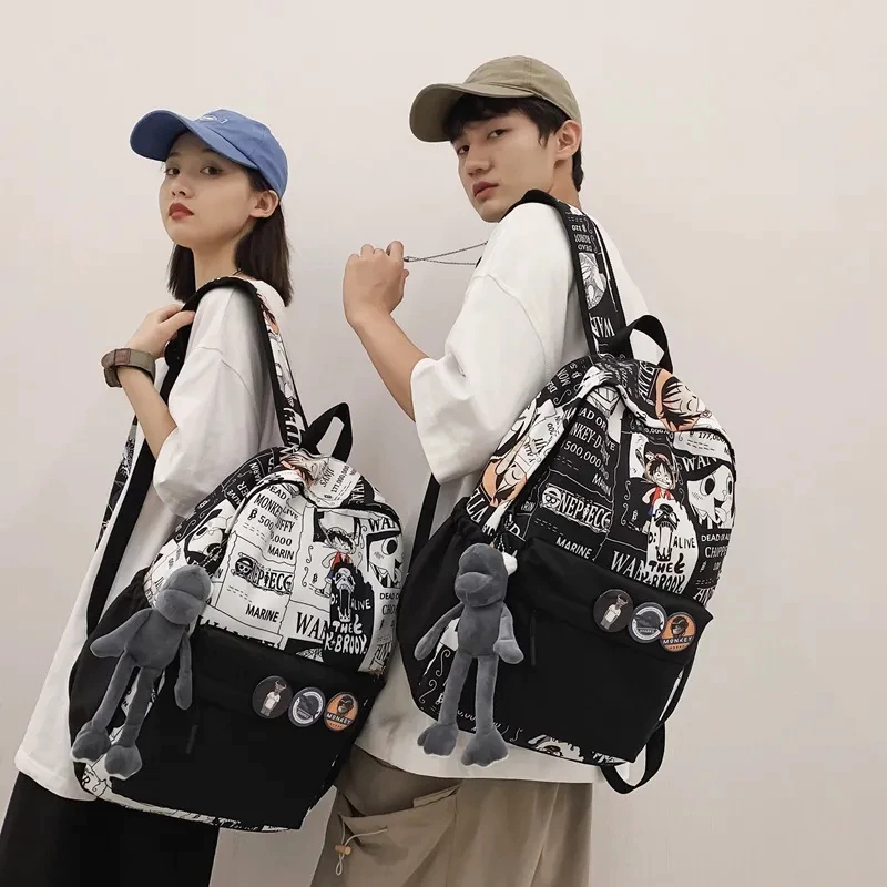 Strauss Official - Tas Ransel Karakter One Piece Unisex Tas Sekolah Backpack Laptop Sd Smp Dan Sma T