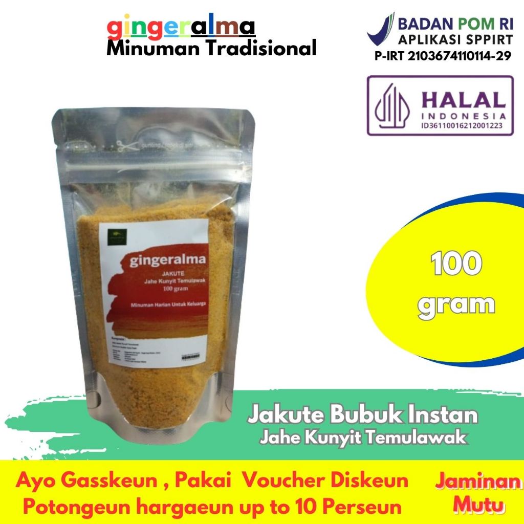 

Minuman Tradisional Jakute 100 Gram Gingeralma