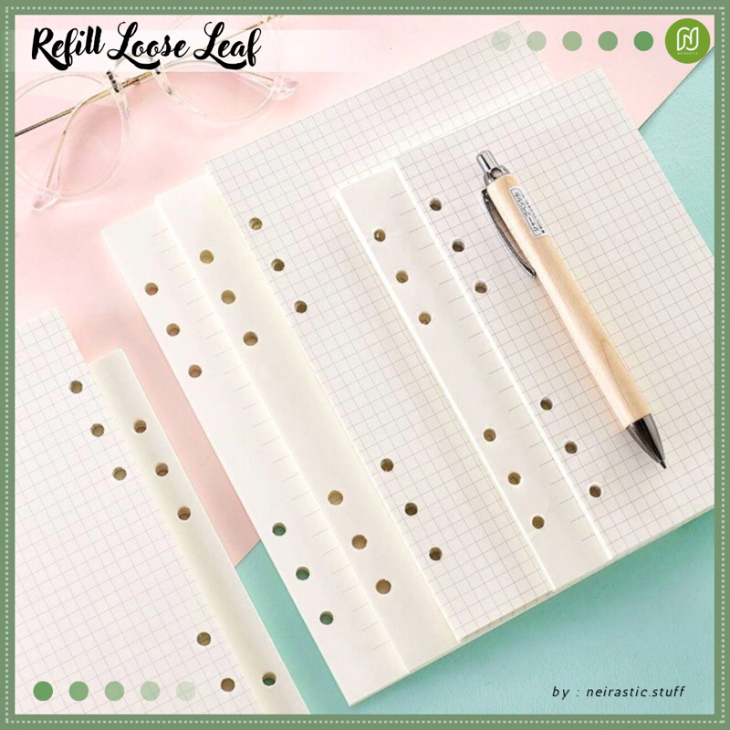 

Isi Binder 50 Lembar A6 Loose Leaf 6 Lubang 80gsm