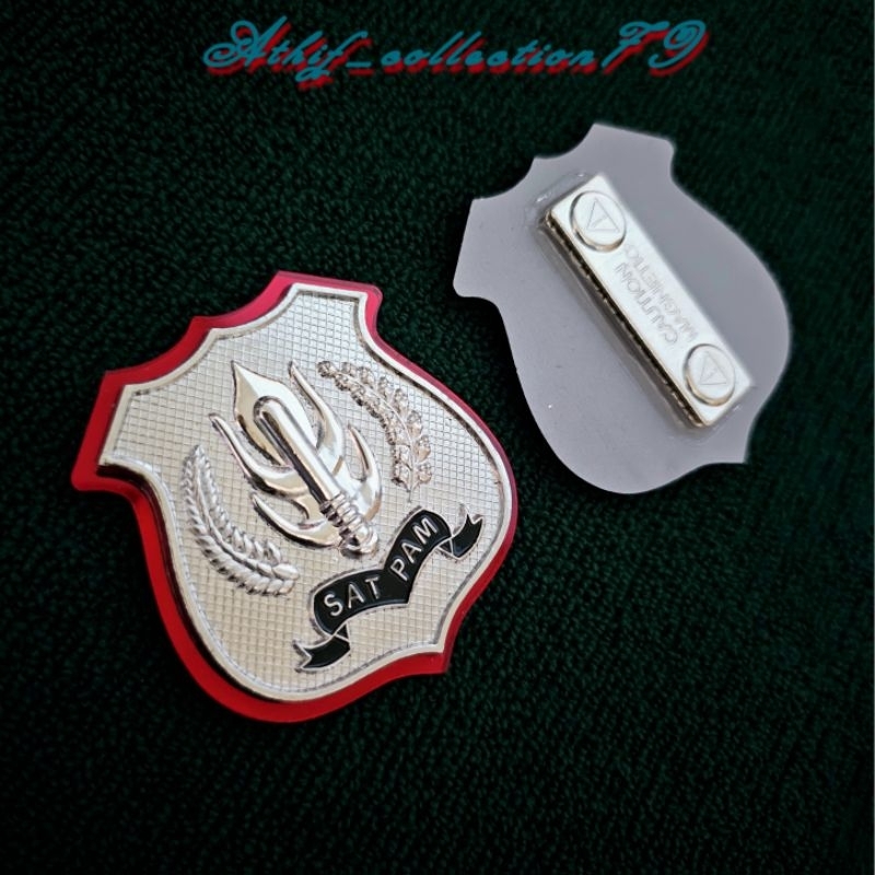 Pin Kewenangan Magnet Akrilik Satpam Security Lencana Satpam
