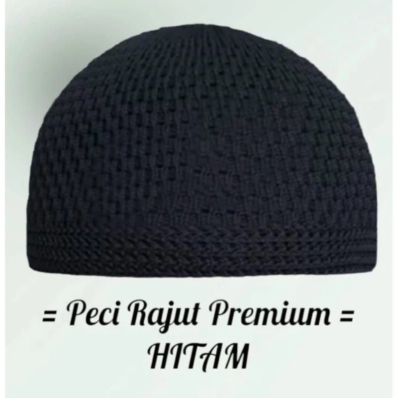 PECI /KOPYAH RAJUT MURAH PUTIH DAN HITAM (ECER )