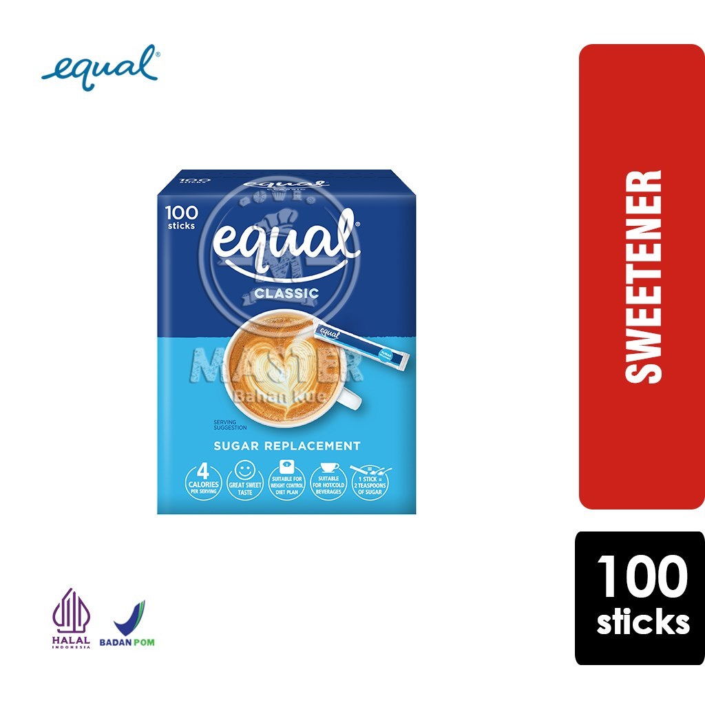 

Gula Pemanis Equal Classic Sweetener Nol Kalori [1 Box isi 100stik]