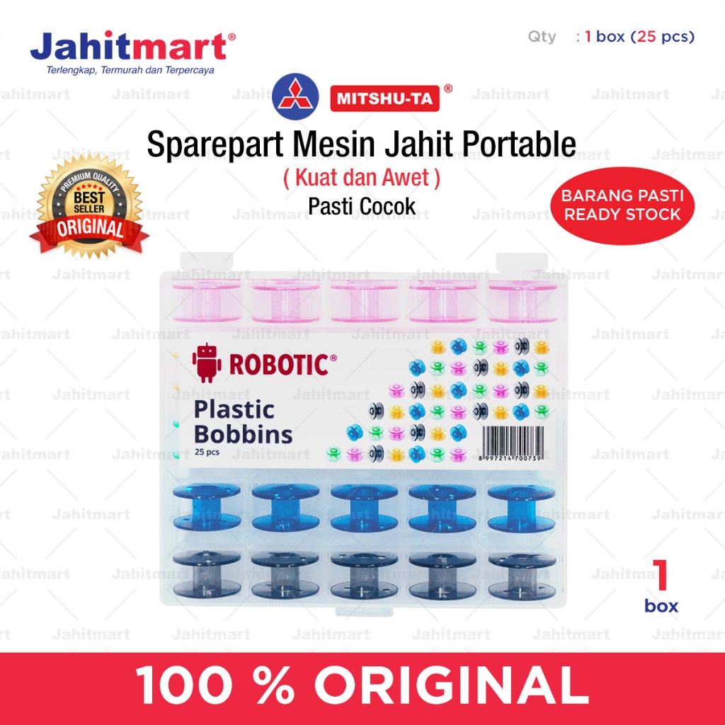 Spool / Bobbins / Spul Box Warna-Warni Mesin jahit Portable Multifungs