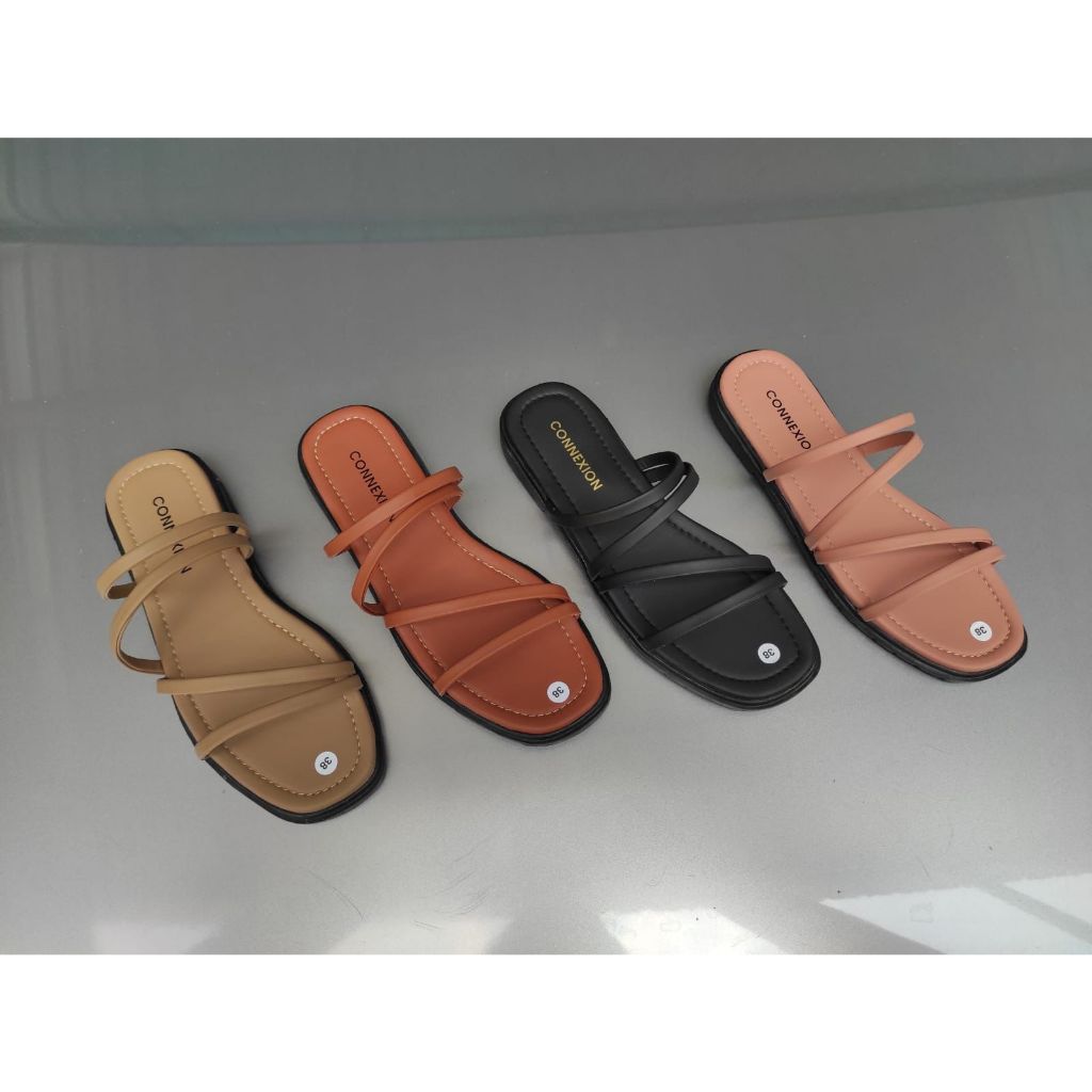 Sandal Wanita Slop Silang/Sandal Wanita kekinian