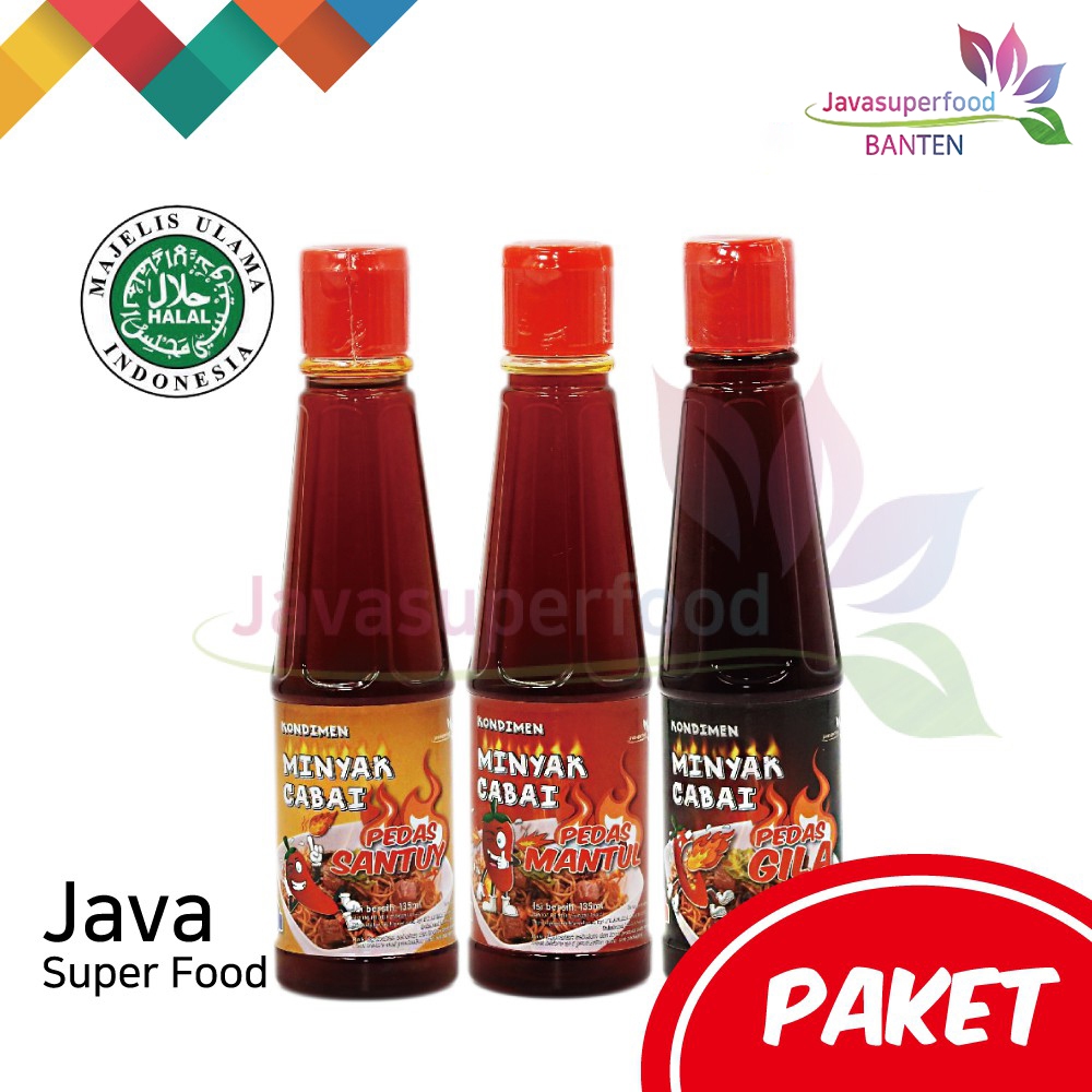 

Set Minyak Cabai 135 ml (Santuy, Mantul, Pedas Gila)