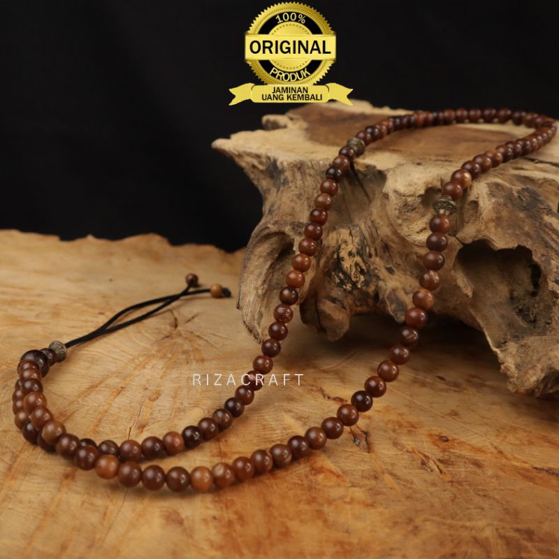 Tasbih Kalung Kayu Kokka Kaokah Khokkah Kecil 99 Butir Pria Wanita Asli 100%