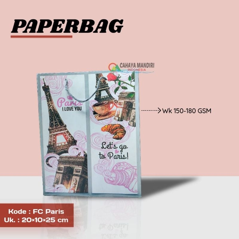 

PAPER BAG FC PARIS (size 20x10x25) TAS PARCEL | TAS HAJATAN | PAPERBAG