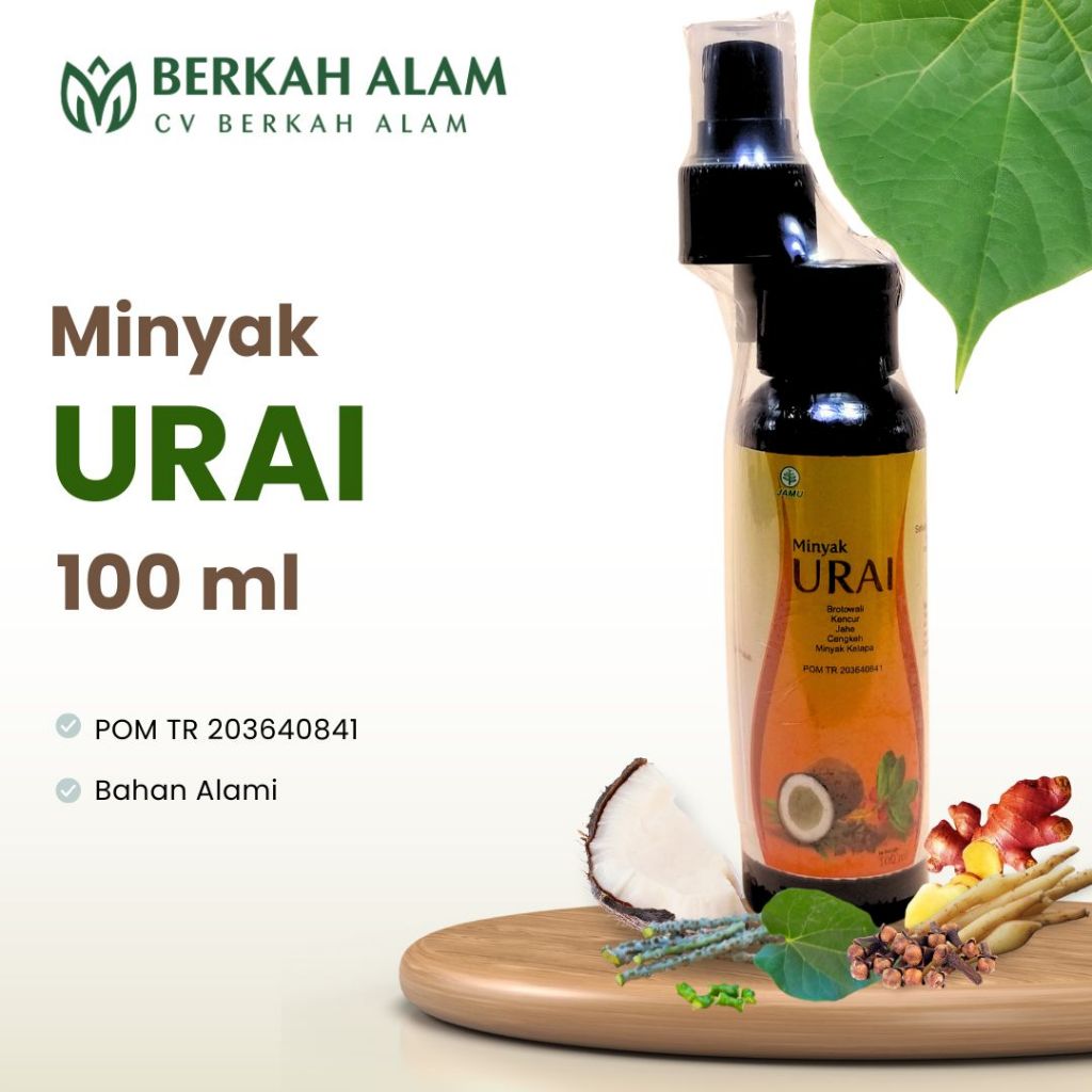 Minyak Urai Oil 100 Ml / Minyak Syaraf / Minyak / Minyak Panas 100 ml / Minyak Urut / Minyak Sambung