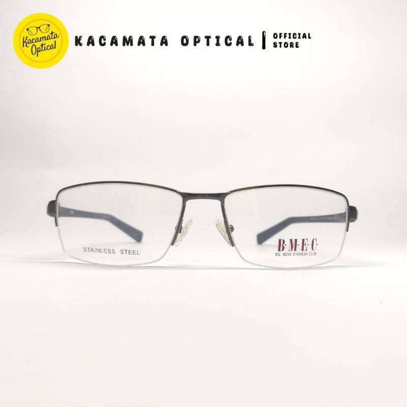 KACAMATA OPTICAL - Frame KMOTK399 Half Frame Hitam Besi Plastik