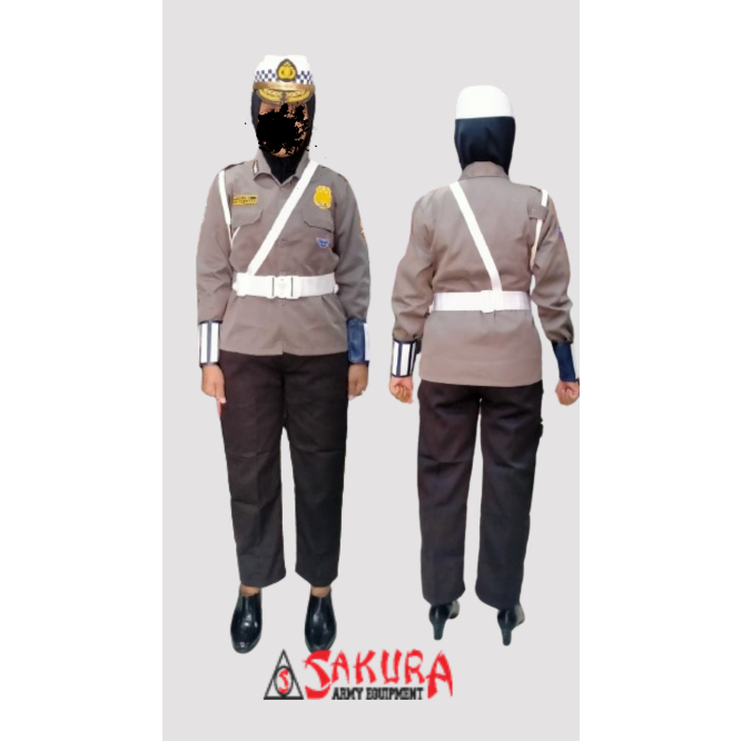 Baju Kostum Seragam Polisi Lalu Lintas Cowok cewek Polantas Karnaval Profesi Anak