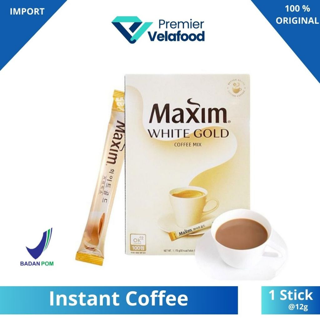 

[HALAL] MAXIM KOREAN COFFEE I MAXIM COFFEE WHITE GOLD MILD - ISI 20 STICK