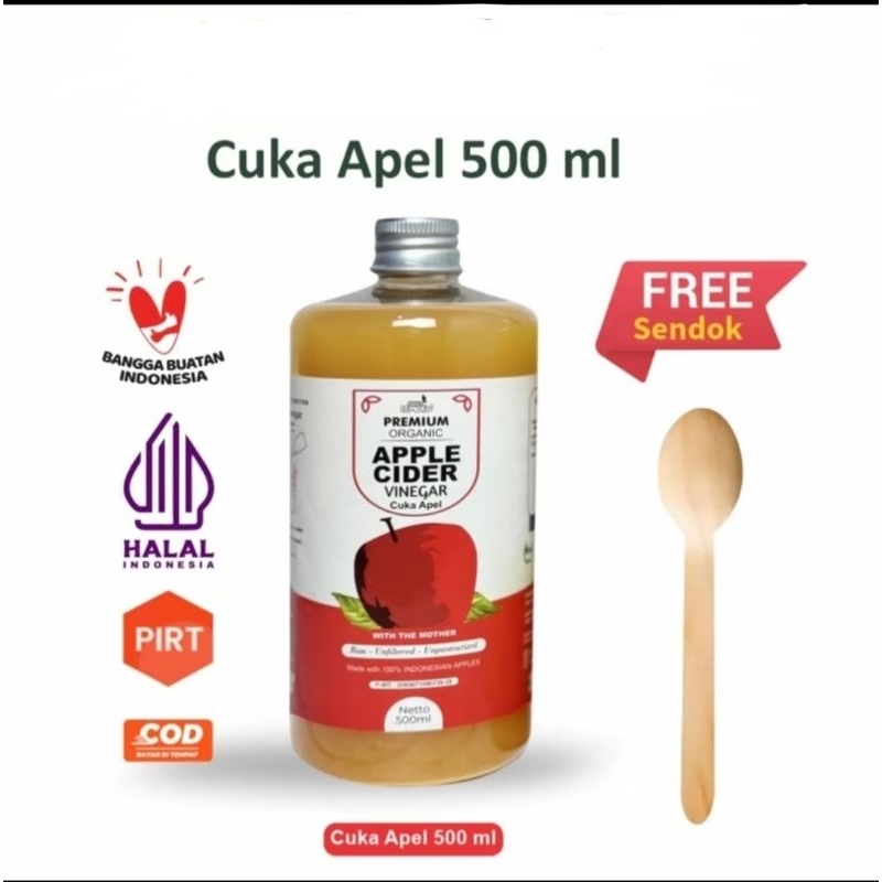 

Cuka Apel Premium 500ML With The Mother - Cuka ApelOriginal - Apple Cider Vinegar - Diet Detoks - Cuka Apel