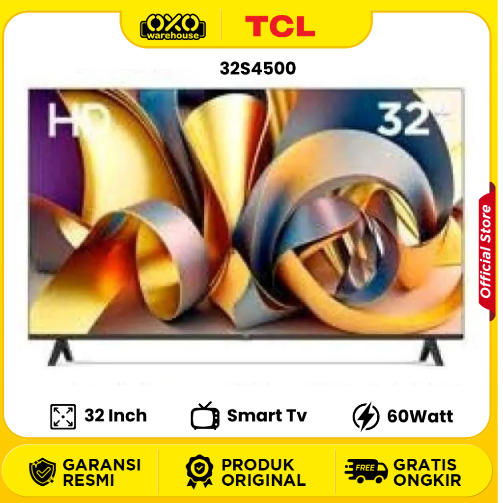 TCL LED TV 32 Inch 32S4500  Frameless Garansi Resmi