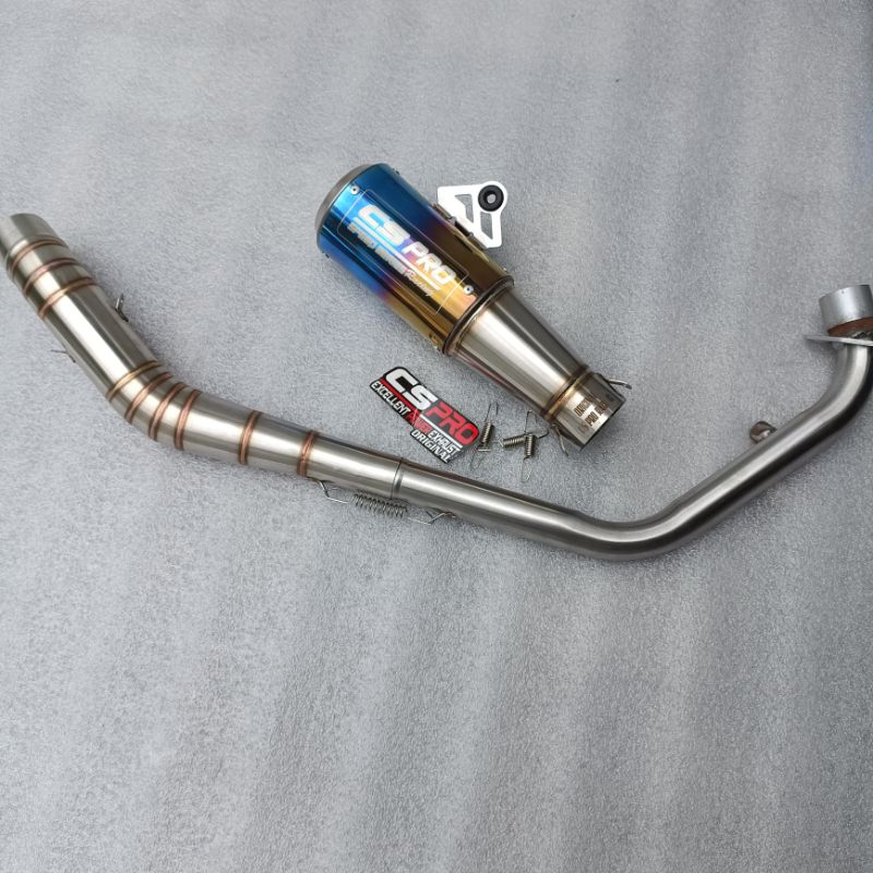(100%ORIGINAL) Knalpot Racing Cs Pro cocok untuk Satria fu Vixion Cbr 150 Verza Tiger Megapro Mx kin