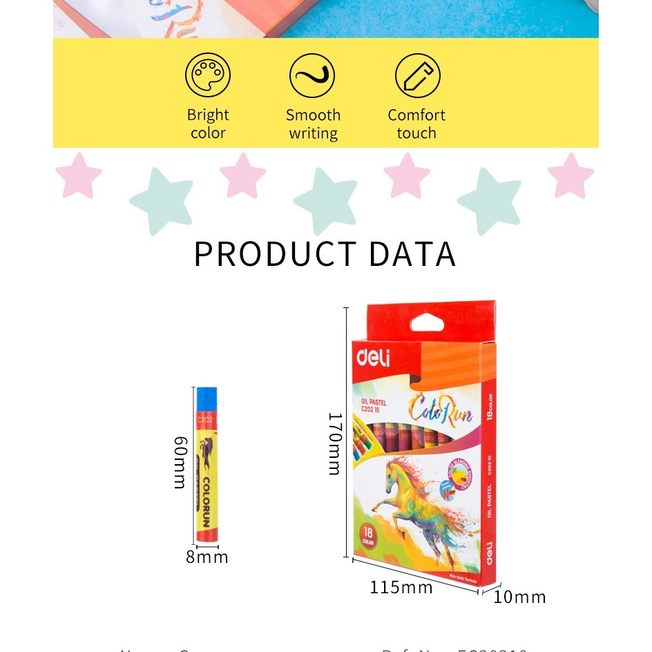 

Crayon Deli EC20200 / EC20210 Oil Pastel Rich Color