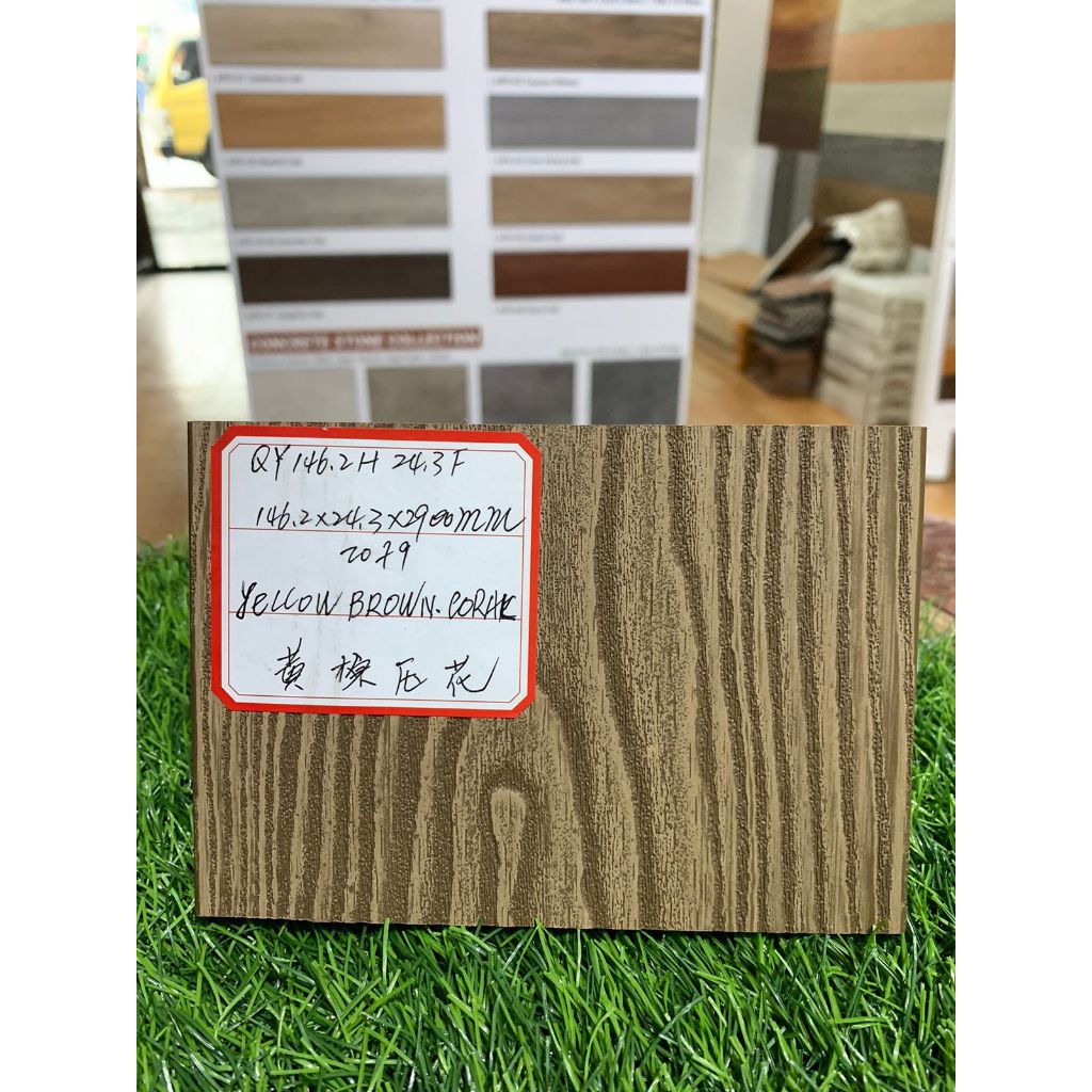 lantai wpc decking outdoor | decking plank corak kayu 2,9 m harga perbatang