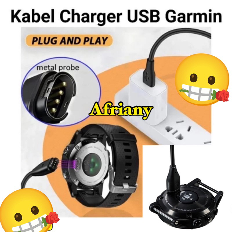 Charger Kabel USB Garmin Charging Smartwatch Garmin Venu Sq/Venu Sq Music/Venu Sq2/Venu Sq2 Music Ca
