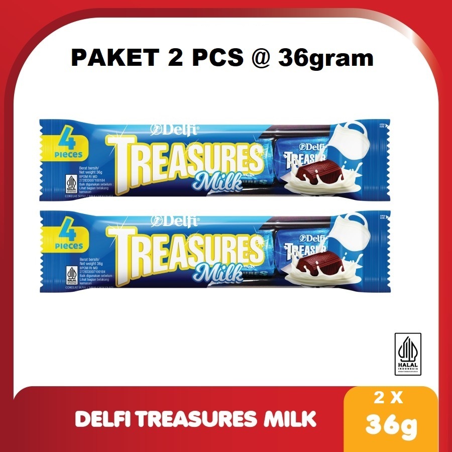 

BUY 1 GET 1 FREE DELFI TREASURES TREASURE MILK CHOCO CHOCOLATE 36gr