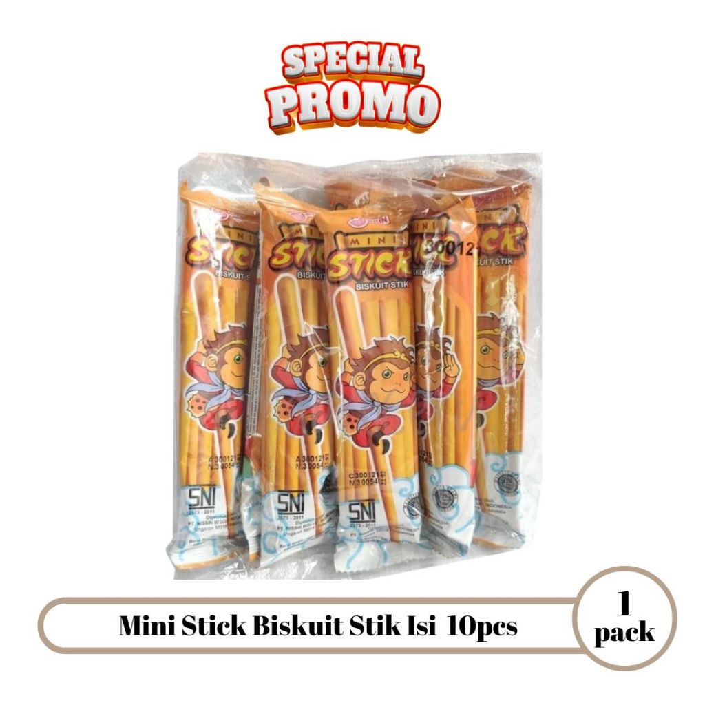 

Nissin Mini Stick Kuning 10pcs X 13gr Biskuit Stik Jadul 1Pack
