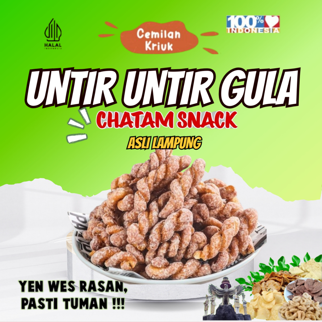 

UNTIR UNTIR BESTAK GULA MANIS RENYAH ASLI LAMPUNG KEMASAN 250 GRAM