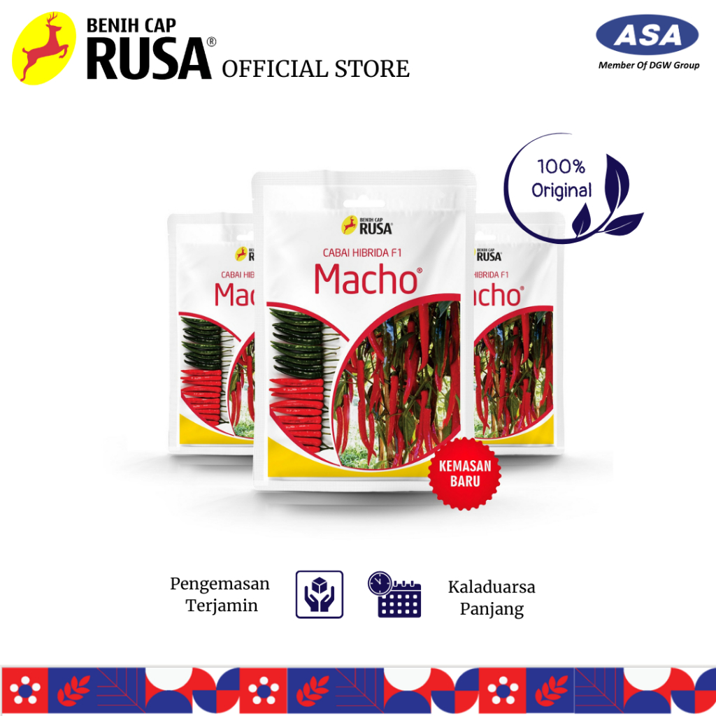 Benih Cap Rusa - 1550 BENIH BIBIT BIJI CABE BESAR MACHO F1 - 10 GRAM | Sahabat Rusa