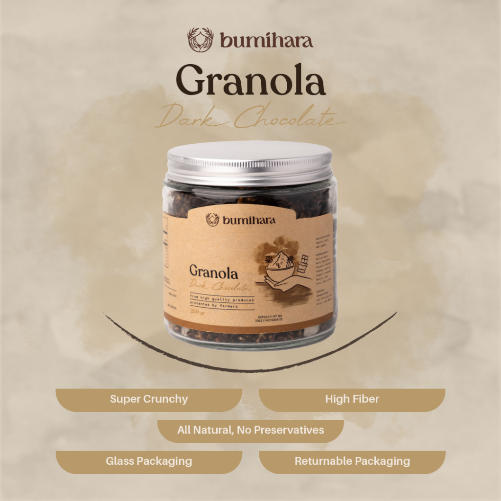 

Granola Dark Chocolate Bumihara 250 gr + Jar Kaca