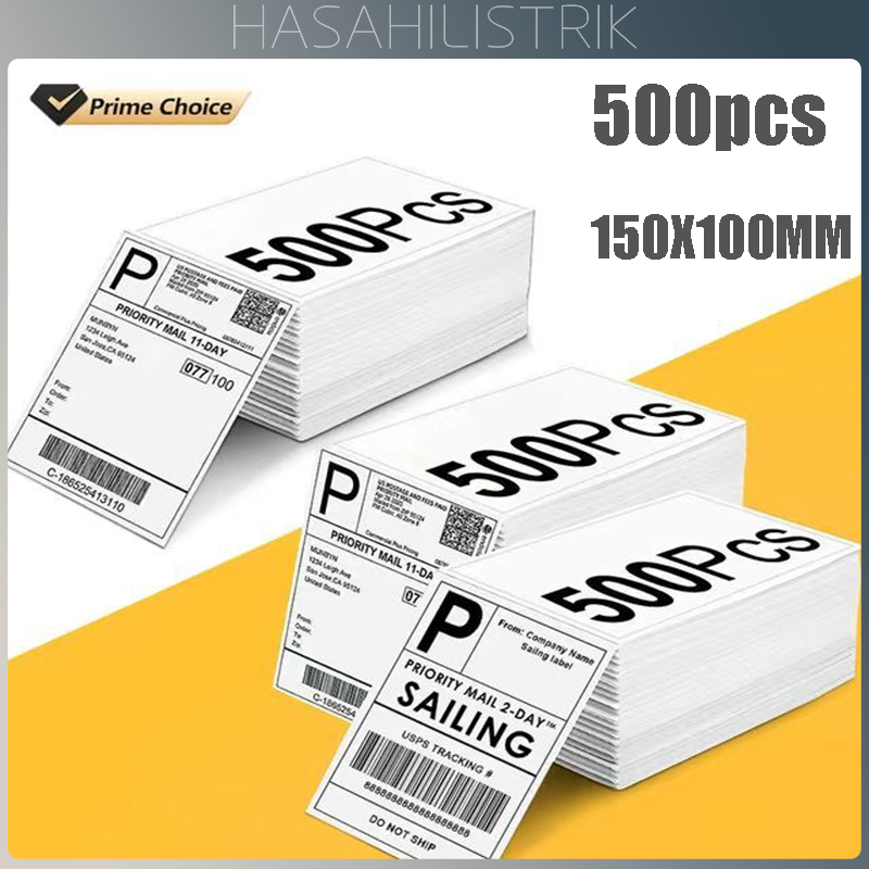 

Kertas Thermal Label Lipat Barcode 100x150 A6 Isi 500 Pcs