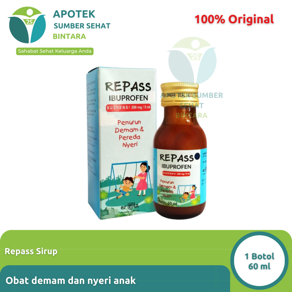 Repass Sirup Ibuprofen Obat Demam Anak 60 ml