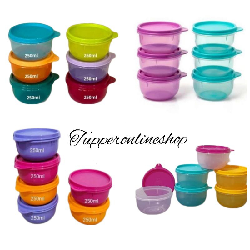 Summer cup tupperware isi 6 pcs / kiddie bowl tupperware / mangkuk kecil tupperware