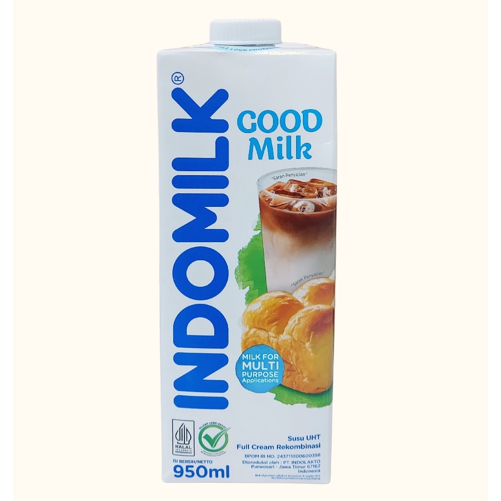 

susu uht indomilk full cream 950ml/1l