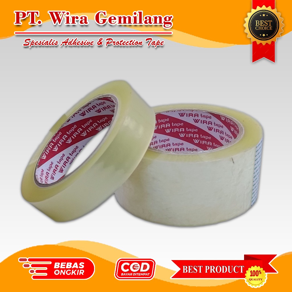 

Lakban OPP Tape Clear 45mm x 80mtr x 45mic