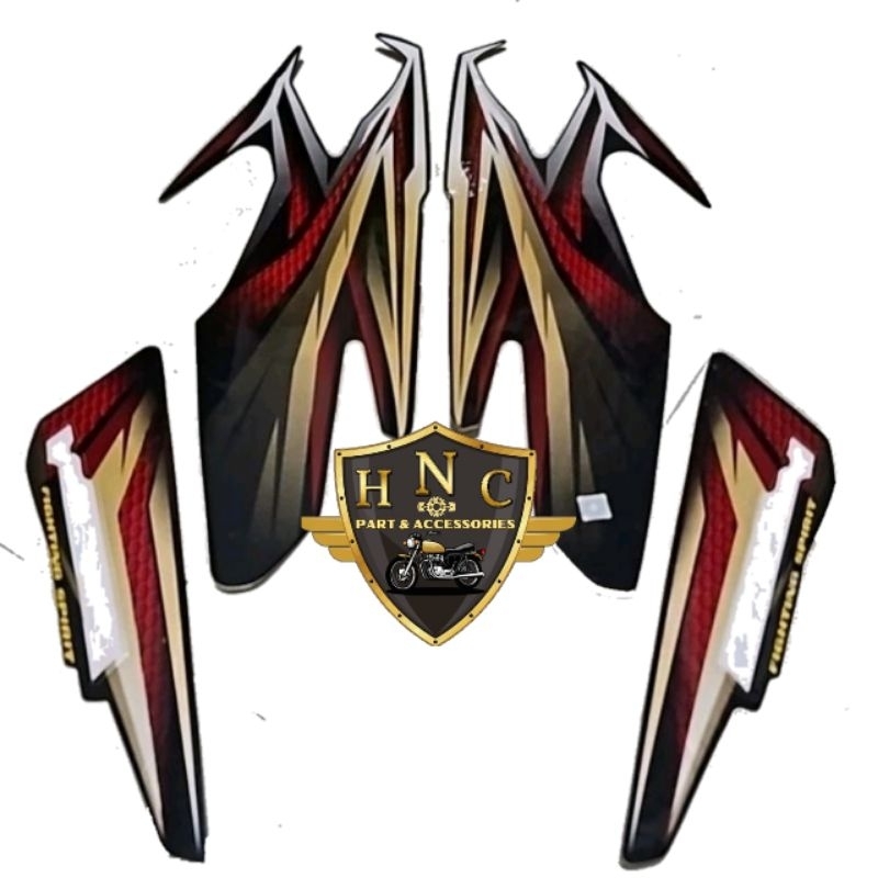 STRIPING RX KING 2005 STICKER RX KING 2005 HITAM MERAH